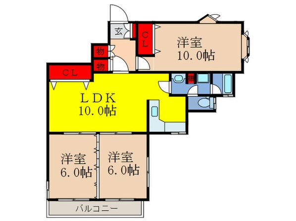 山仁サツキハイツⅠ Ａ棟の物件間取画像